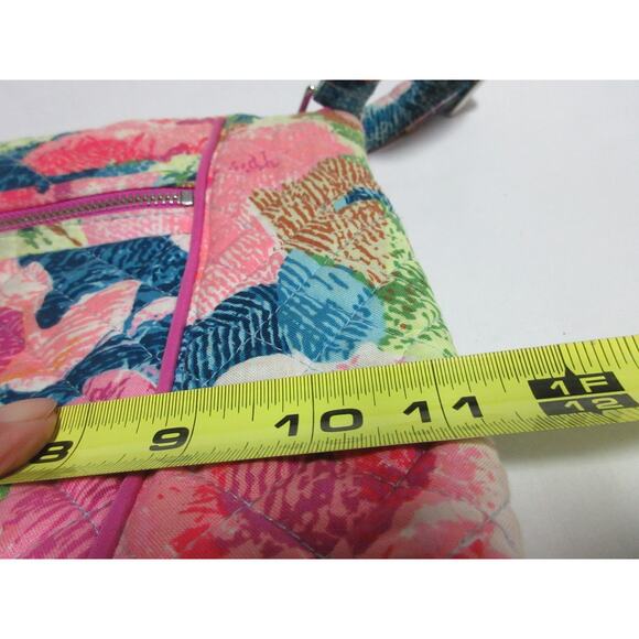 Vera Bradley Superbloom Iconic Hipster Crossbody Bag Pink Floral Slim File Bag - Picture 8 of 8